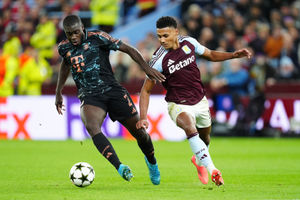 Aston Villa's Ollie Watkins (right) and Bayern Munich's Dayot Upamecano