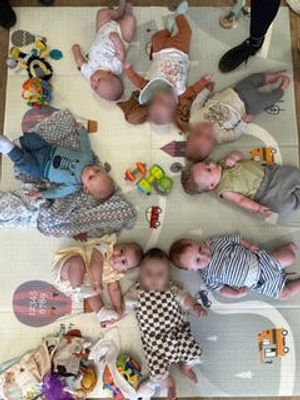 Babies up to 18 months are welcome in class