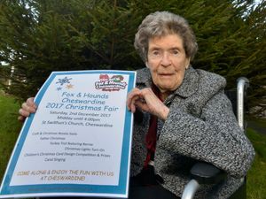 Supporting image for story: Woman, 103, donates tree to village Christmas festival near Market Drayton