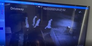 CCTV shot by the Sabith family following last week's break-in