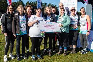 Emma Jackson and Newlife's Finance Team taking part in 2024's running festival