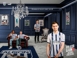 Supporting image for story: West Brom's new home kit modern version of '1960s classic' - WATCH