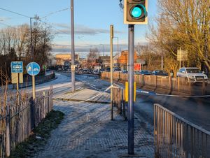 The police cordon on Bilston Road on Tuesday morning