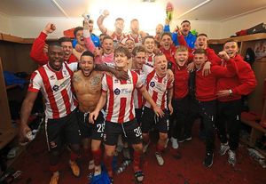 Lincoln City players celebrate