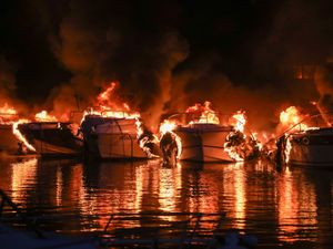 Supporting image for story: Fire at a marina in Croatia destroys 22 boats but no injuries reported