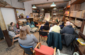 The first open mic poetry evening gets underway at the Poetry Pharmacy, 36 High Street, Bishops Castle