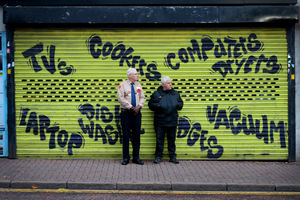 People arrived early to get in position for the Dudley parade