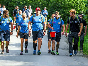 Supporting image for story: Shirley Tart: Warrior Prince Harry joins battle to support wounded hero soldiers