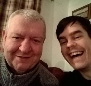 Mark Shanahan with his uncle Gerard ‘Gez’ Brennan. Photo: St Giles Hospice