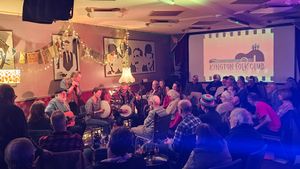 Local band O’r Galon perform at Kington Folk Club in The Old Picture House