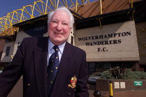Wolverhampton Wanderers' former owner and chairman Sir Jack Hayward outside the club's Molineux ground