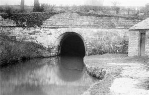 The Berwick Tunnel mouth in about 1900 - the enthusiasts are planning to restore it and the lengthman's hut to this appearance