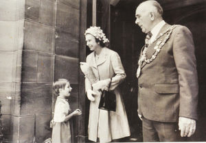 Sonya Peek, then (Hurley), when she met the Queen, in Walsall, as a five years old.