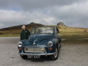 Supporting image for story: Telford Morris Minor continues adventures with Ann Widdecombe meeting