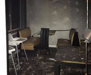 The blaze gutted the inside of the shop