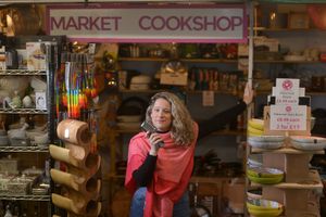 Libby Gliksman, market trader and professional singer. Photo: Steve Leath