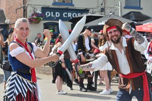 The Cross Pub in Oldbury and itsannual Pirate Treasure hunt, raised money for St Albans in Smethwick and the British Heart Foundation.
Pictured: Helen Higgonbotham and Jamie Harlow.