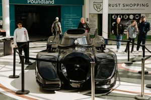 A batmobile greeted visitors to the Wulfrun Centre in Wolverhampton on Saturday