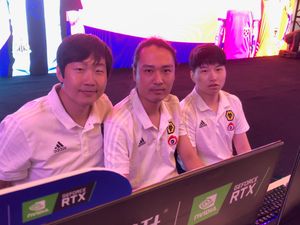 The victorious Wolves Esports team 