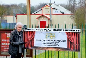 Temporary chairman Pete Smith outside the Grange Playhouse
