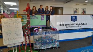 The school collected more than 25,000 plastic bottle tops over the last month