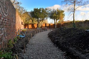 The walled garden at Riverside House, Stourbridge, which is being brought back to life as part of the continuing conservation project