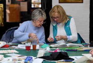 Stitchers and Skivers group at Walsall Leather Museum