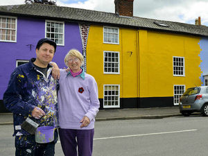 Supporting image for story: Watch: Bishop's Castle house gets a zippy new paint job