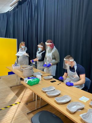 Rapid coronavirus tests have been carried out by council staff, students and staff from The Hart School.