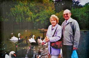 Lawrence with his wife, Eileen, who died last year 