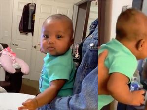 Supporting image for story: Watch: Baby melts hearts on Twitter with joyous reaction to mirror