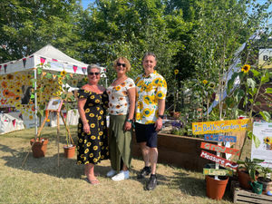 The team at the garden - Andrea Childs, Justine Hand and Steve Bell