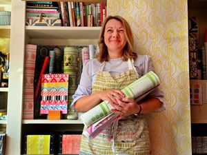 Supporting image for story: Explore the colourful world of Codsall pattern maker and handprinter Rachel Winsper.