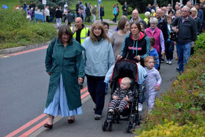 Karen Howell, Cheryl Porter, Anne-Marie Lowe from Highfields with Leyton Rose, 19 months, and Ocean Rose, aged four