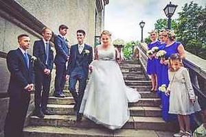 William and Marta on their wedding day