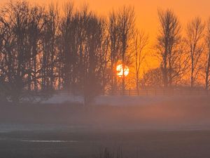 The scene as Shropshire woke to an icy morning. Picture: Sue Austin.