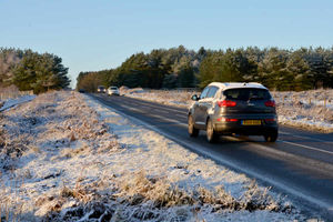 Winter scenes on Cannock Chase off Broadhurst Green road