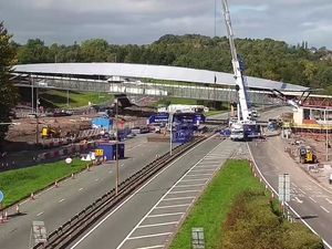 Supporting image for story: New Telford footbridge: A442 set to reopen on Wednesday - but work might overrun