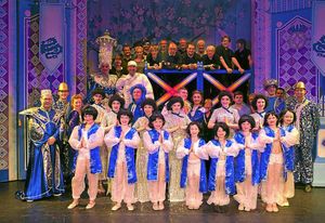 The cast and crew of Aladdin at Oakengates