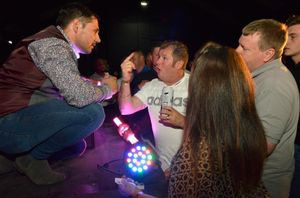 Tempers rise as fans realise Paul Gascoigne has left the meet and greet evening before appearing on stage