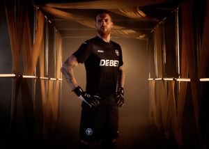 Jose Sa models the new Wolves goalkeeper kit