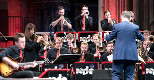 Trumpeter Yazz Ahmed with the National Youth Jazz Orchestra. Picture: John Watson