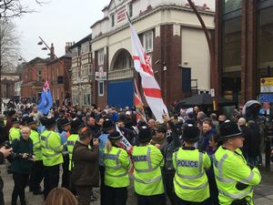 Supporting image for story: EDL supporters confront anti-racism protesters in Walsall - as it happened