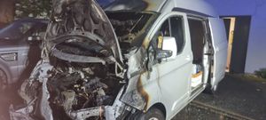 A van belonging to Pete's Pantry was wrecked