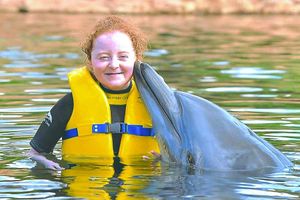 Telford teenager Demi-Leigh Mahon enjoyed a swim with dolphins thanks to the Make A Wish Foundation