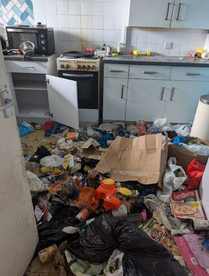The condition of the home where the animals were kept. Photo: RSPCA