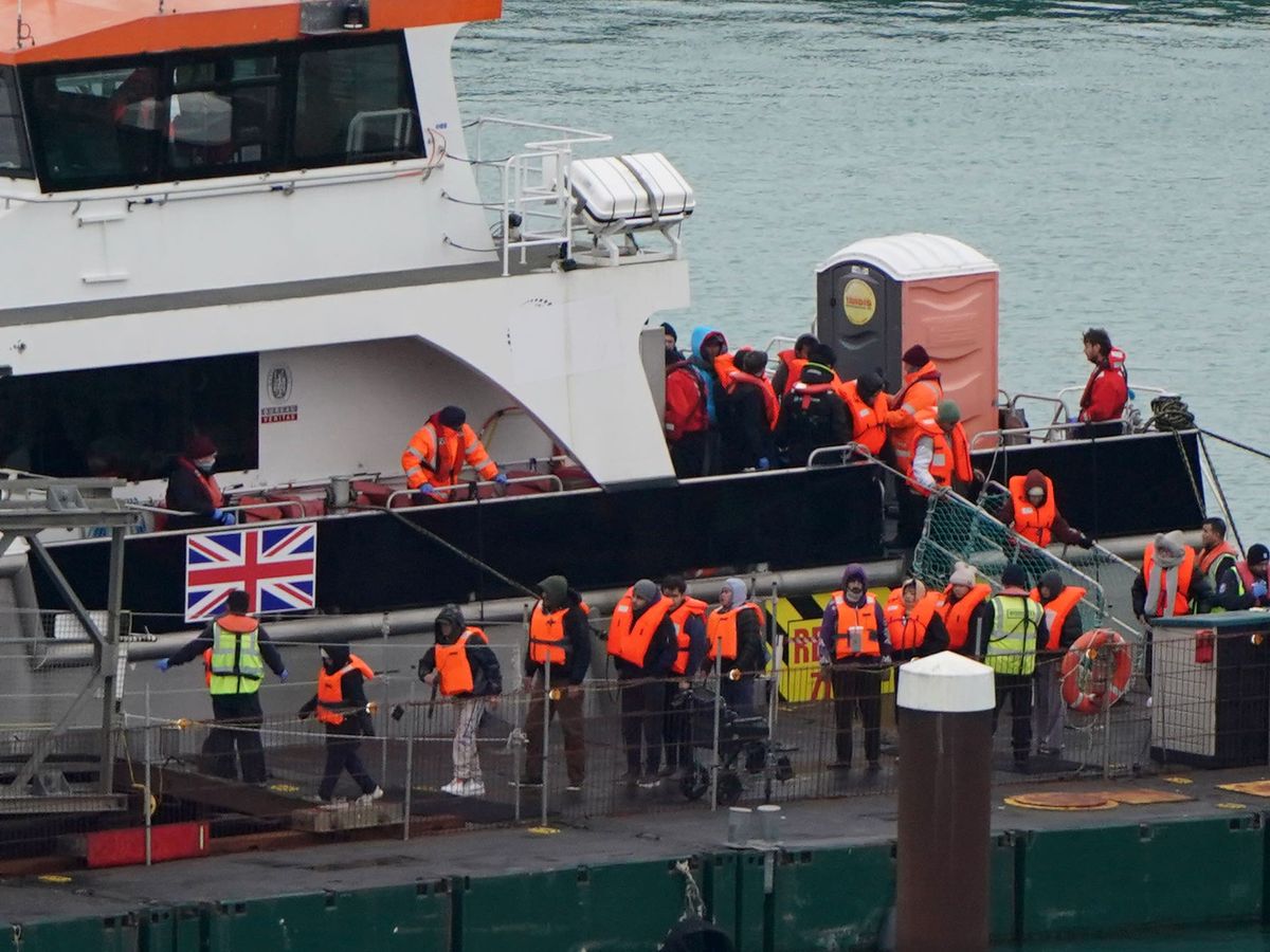 Migrants seeing arriving in Dover after busy night of Channel crossings