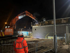 Supporting image for story: 'Unattractive' railway station building torn down as redevelopment begins