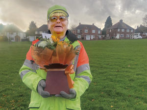 Supporting image for story: Dudley lollipop lady who has spent 40 years in role vows to continue