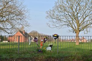 Tributes left for cyclist who died in a collision with a car near Brownhills on the Chester Road North Island